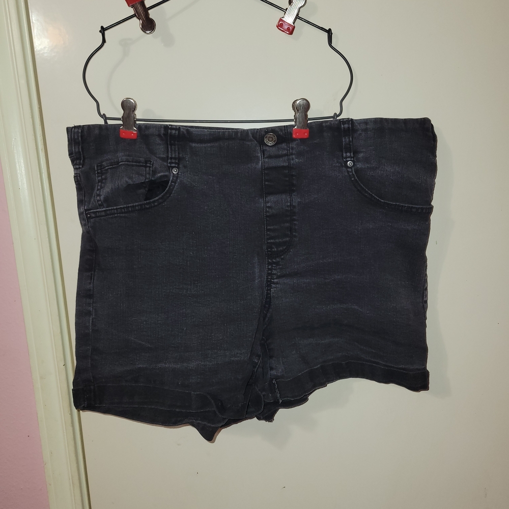 Time and Tru Dark Gray Denim Shorts